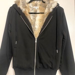 Barney’s  Fur Sweat Jacket
